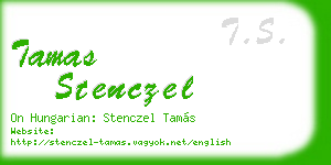 tamas stenczel business card