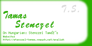 tamas stenczel business card